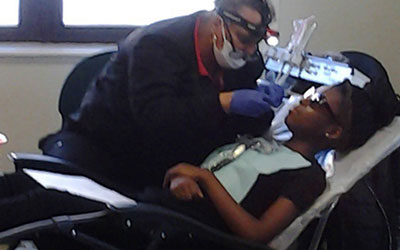 Markita at dentist