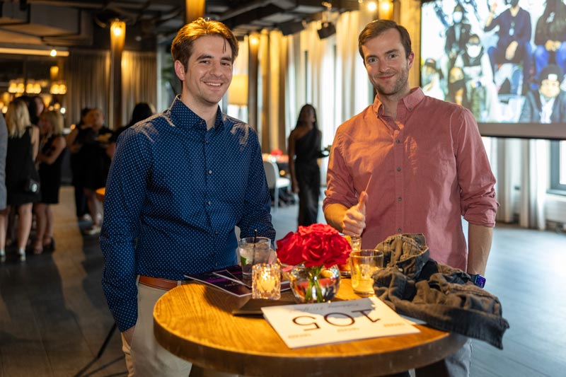 Two guests at table